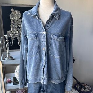 Jane and Delancey Classic Blue Button-Down Shirt